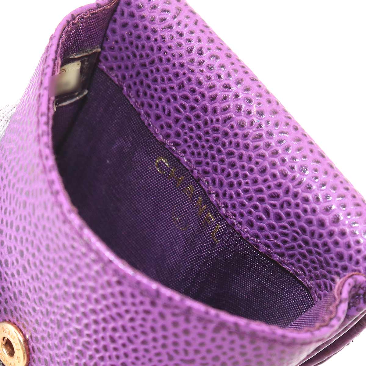 Cavier Skin Cigarette Case Leather Purple A13511 Accessories