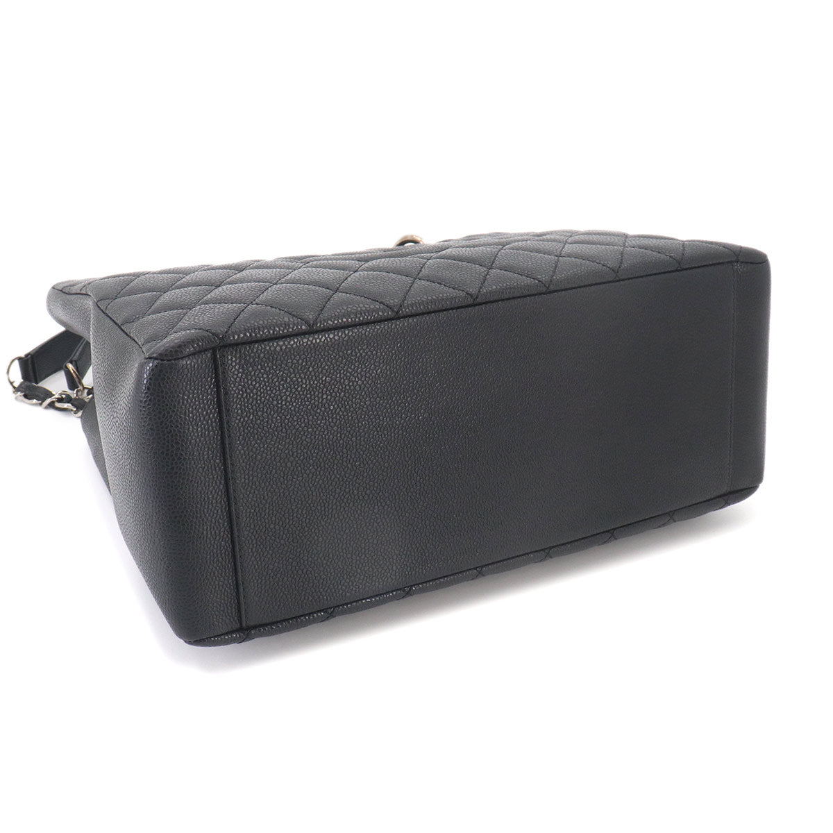 Matelasse Grand Shopping Tote Bag Leather Black GST A50995