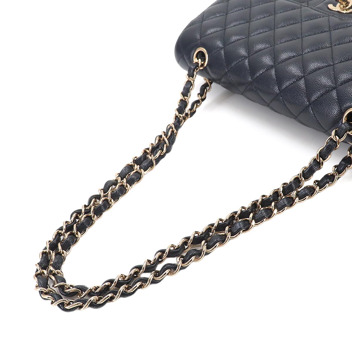 Matelasse 25 Chain Shoulder Bag Leather Navy A01112 Purse