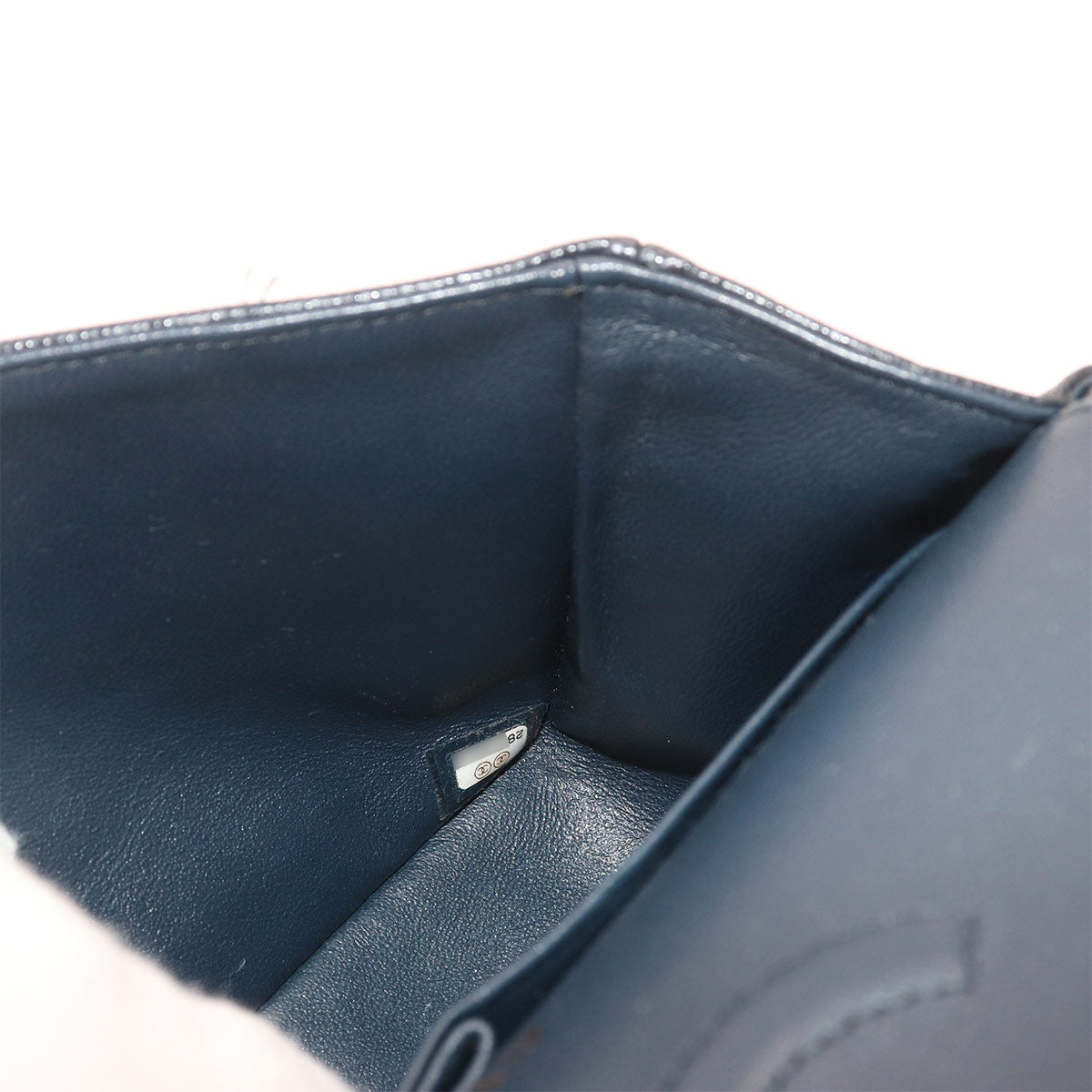 Matelasse 25 Chain Shoulder Bag Leather Navy A01112 Purse