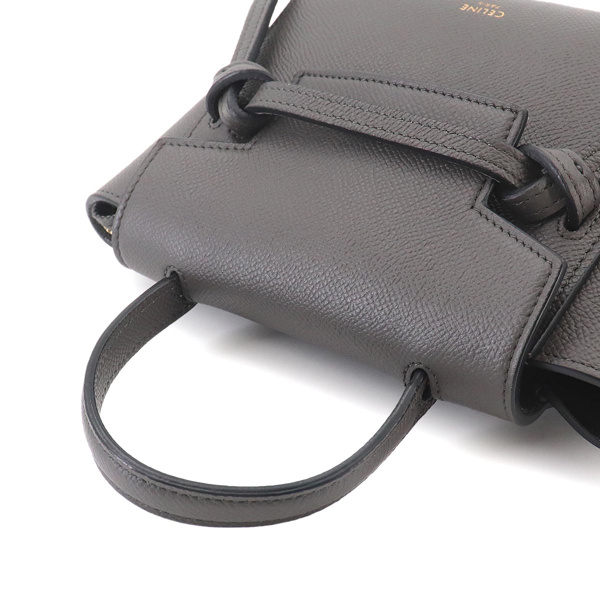 Belt Bag Piko Hand Shoulder Bag Leather Gray 194263