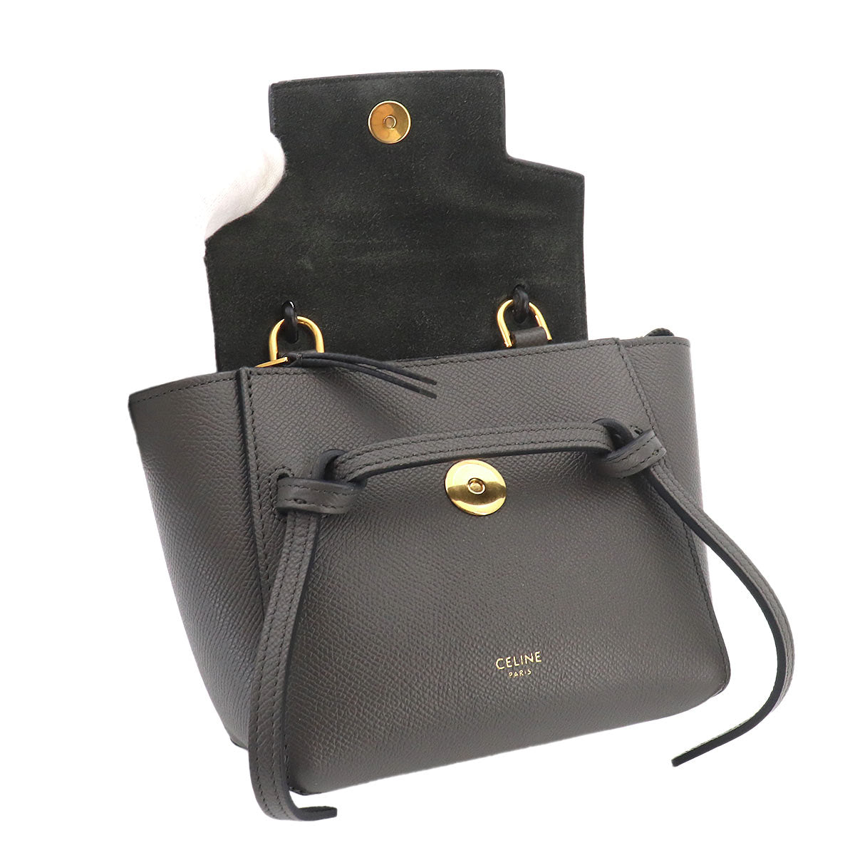 Belt Bag Piko Hand Shoulder Bag Leather Gray 194263
