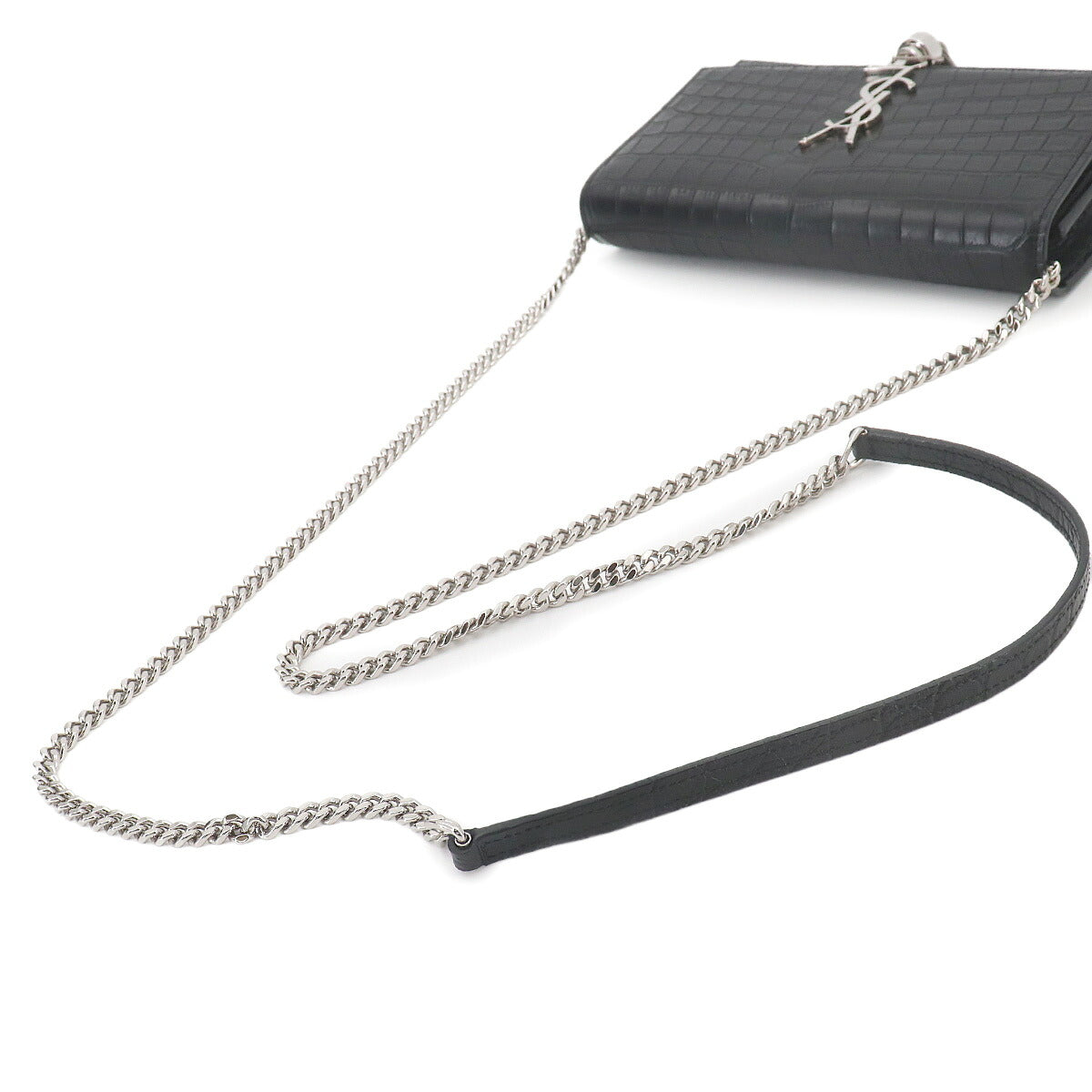 Kate Chain Long Wallet Leather Black 452159