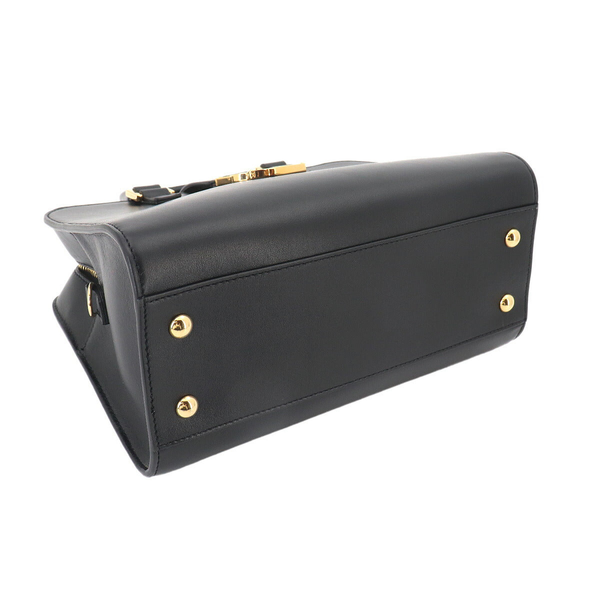 Baby Cabas Hand Shoulder Bag Leather Black 568853