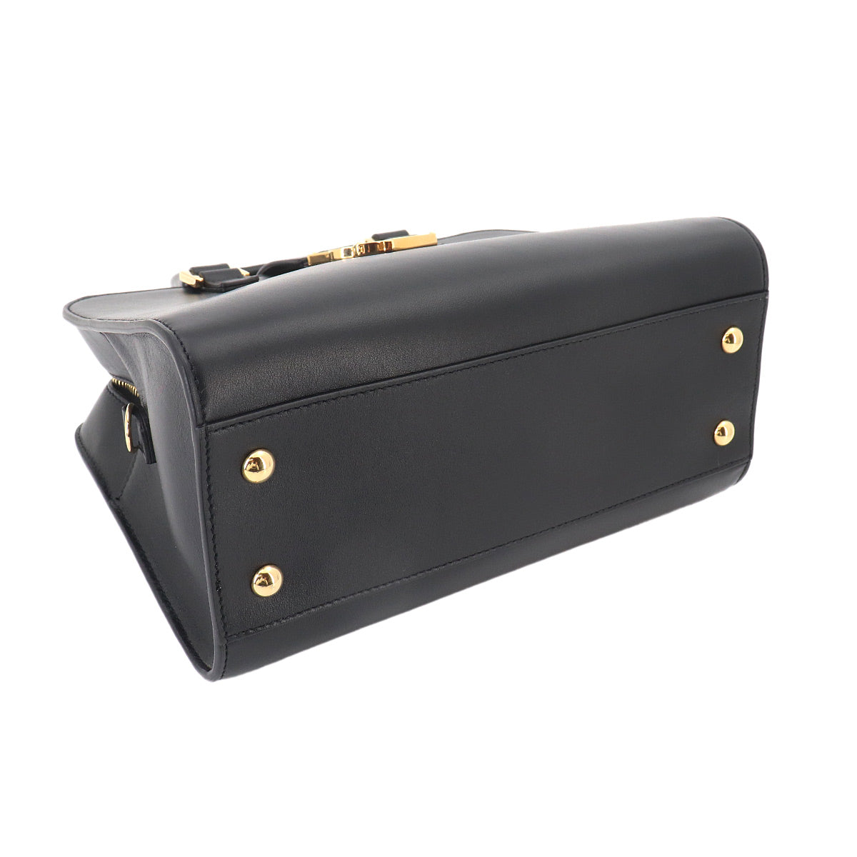 Baby Cabas Hand Shoulder Bag Leather Black 568853