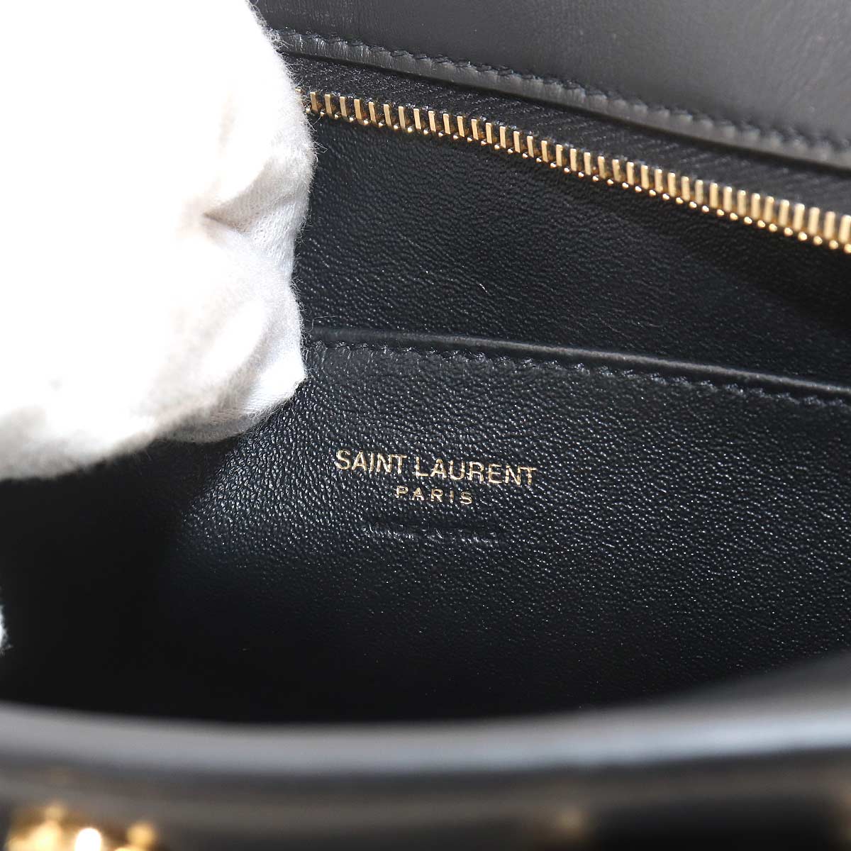 Baby Cabas Hand Shoulder Bag Leather Black 568853