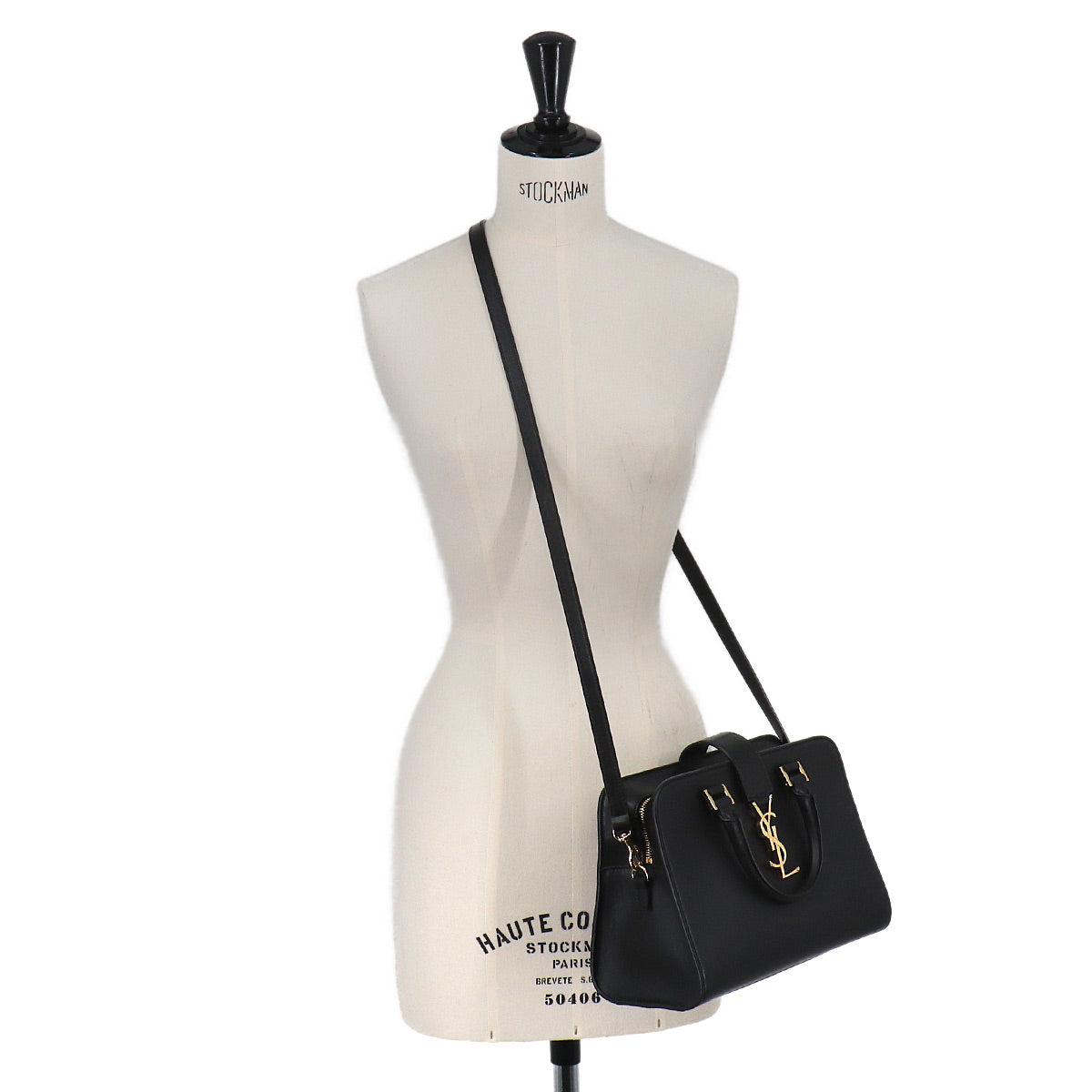Baby Cabas Hand Shoulder Bag Leather Black 568853