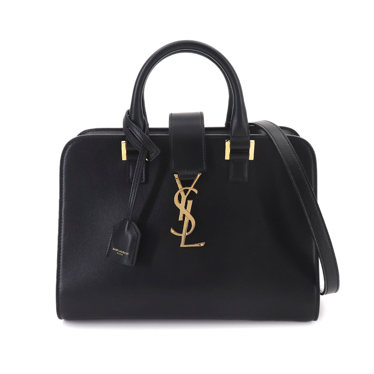 Baby Cabas Hand Shoulder Bag Leather Black 568853