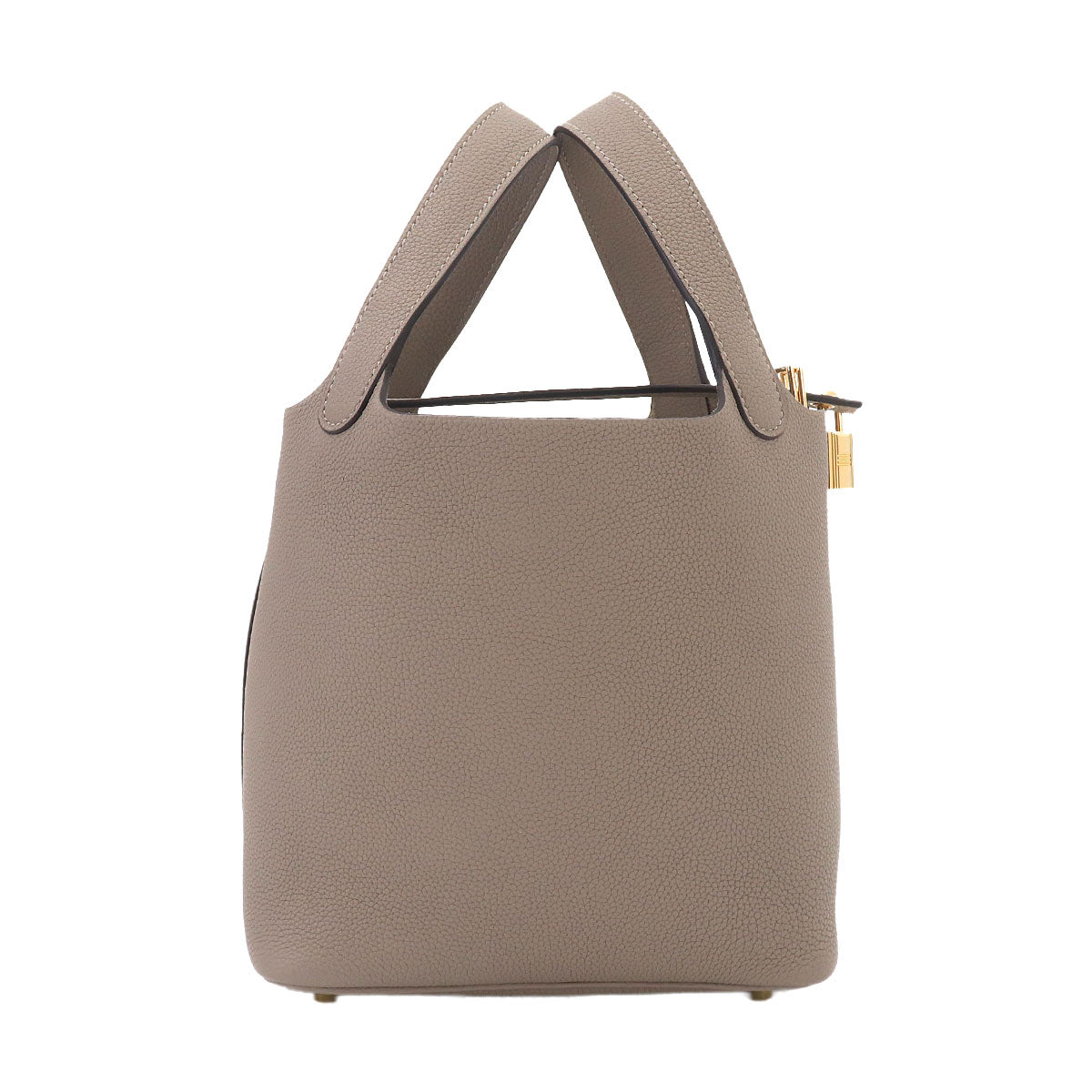 Picotin Lock PM Hand Bag Taurillon Maurice Gris Asphalte