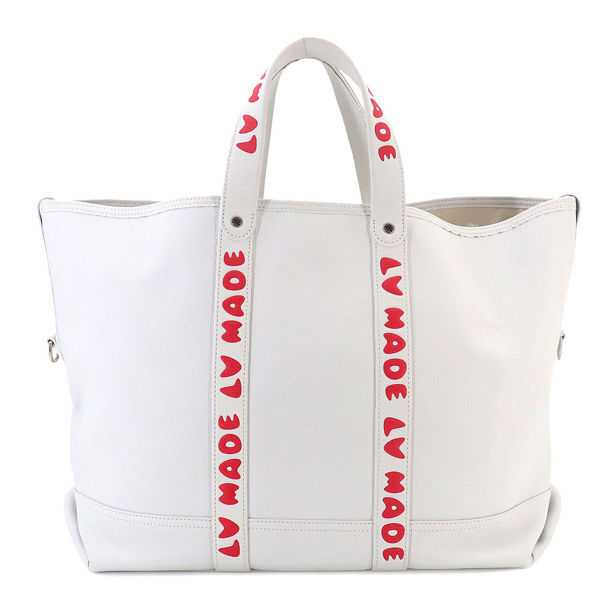 Trolley Tote Shoulder Bag Laether Blanc M59366 NIGO