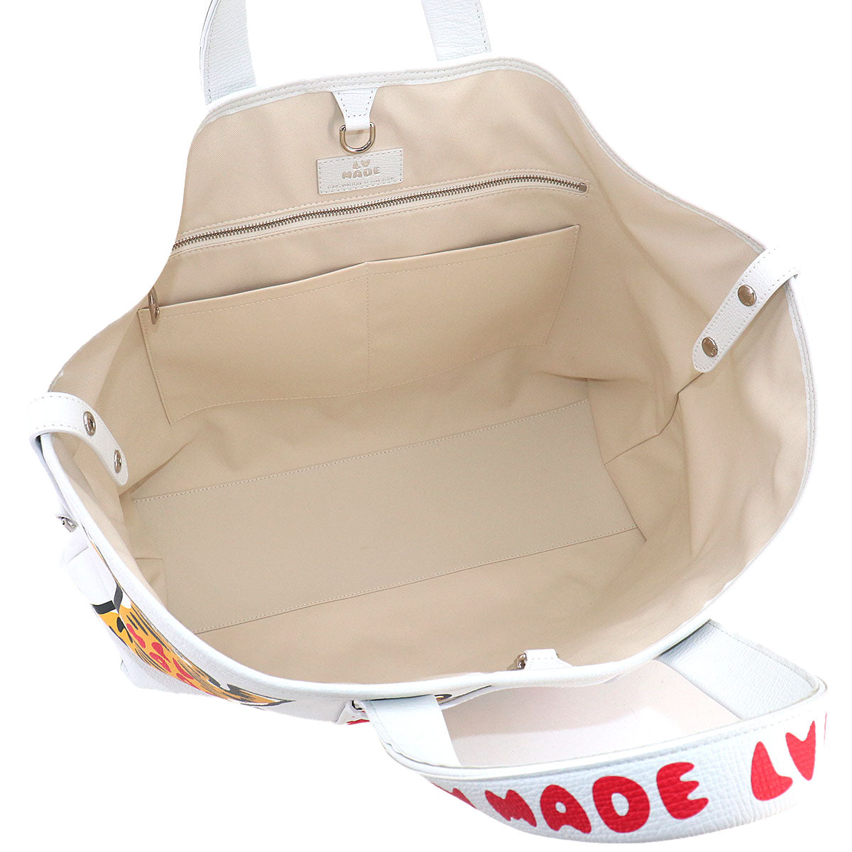 Trolley Tote Shoulder Bag Laether Blanc M59366 NIGO