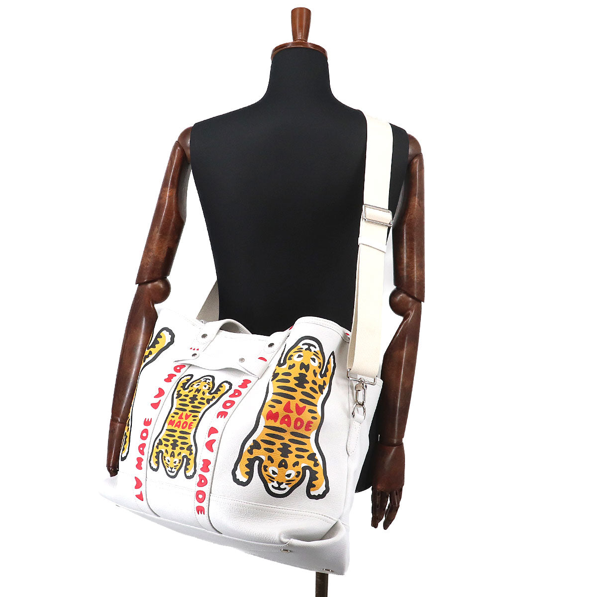 Trolley Tote Shoulder Bag Laether Blanc M59366 NIGO