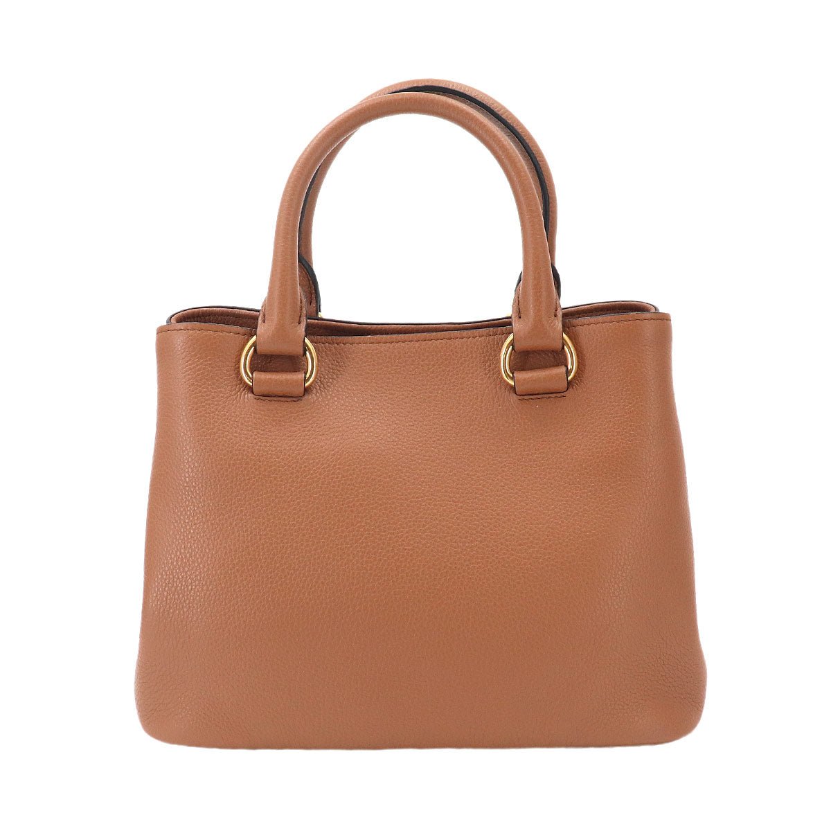 2way Hand Shoulder Bag Leather Brown 1BA411