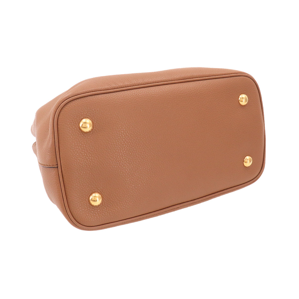 2way Hand Shoulder Bag Leather Brown 1BA411
