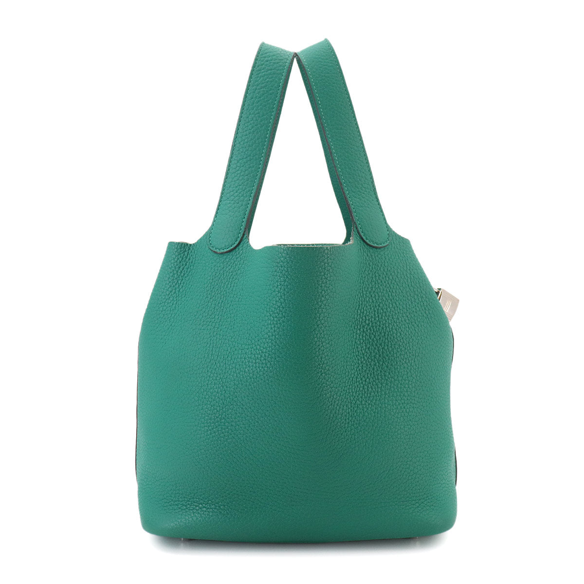 Picotin Lock MM Hand Bag Taurillon Clemence Vert Verone