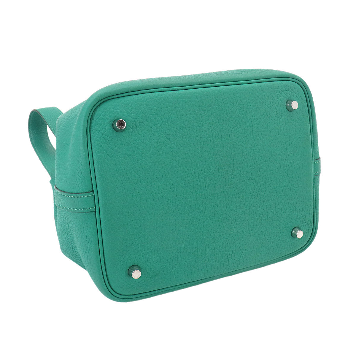 Picotin Lock MM Hand Bag Taurillon Clemence Vert Verone