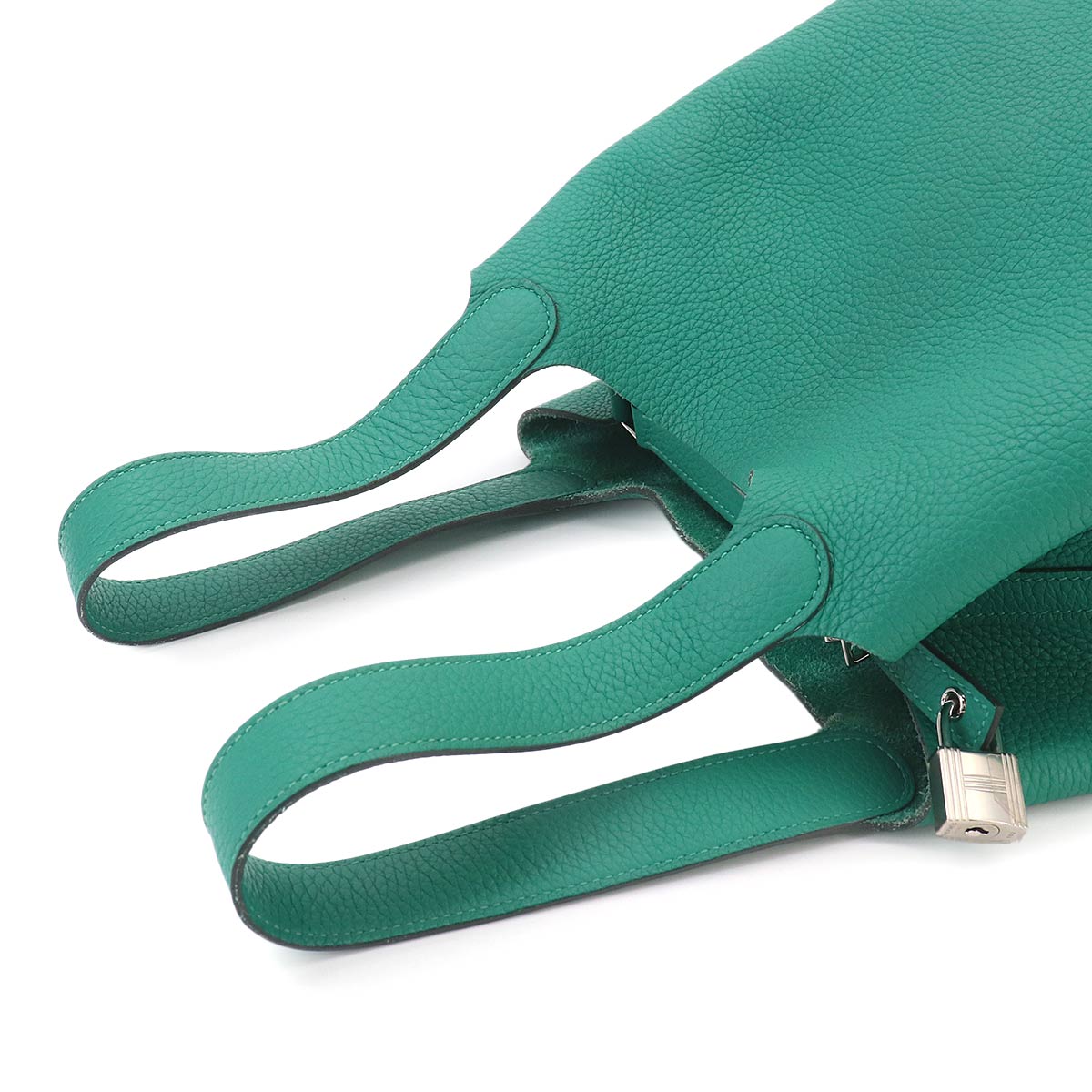 Picotin Lock MM Hand Bag Taurillon Clemence Vert Verone