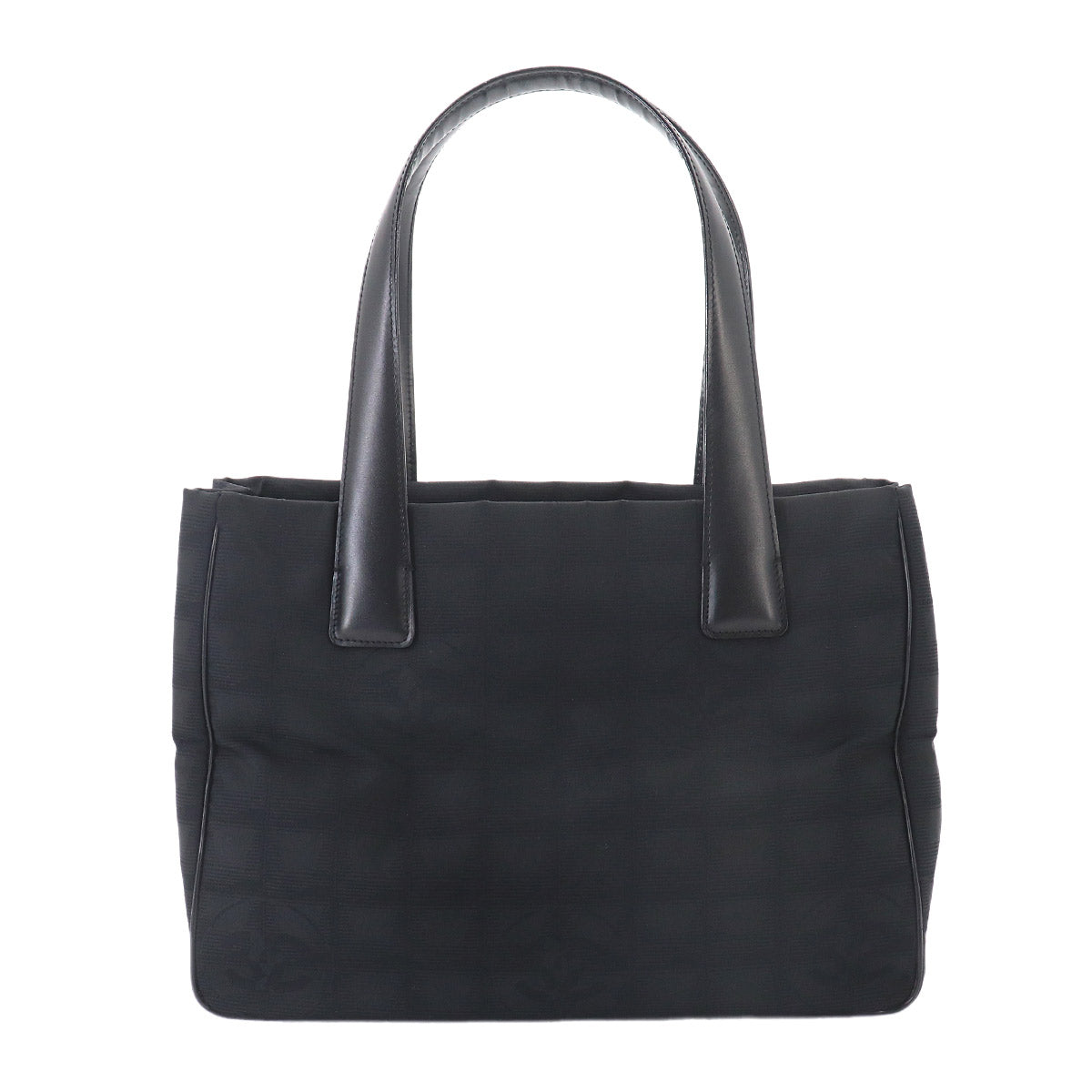 New Travel Line Tote PM Bag Nylon Jacquard Leather Black A20457