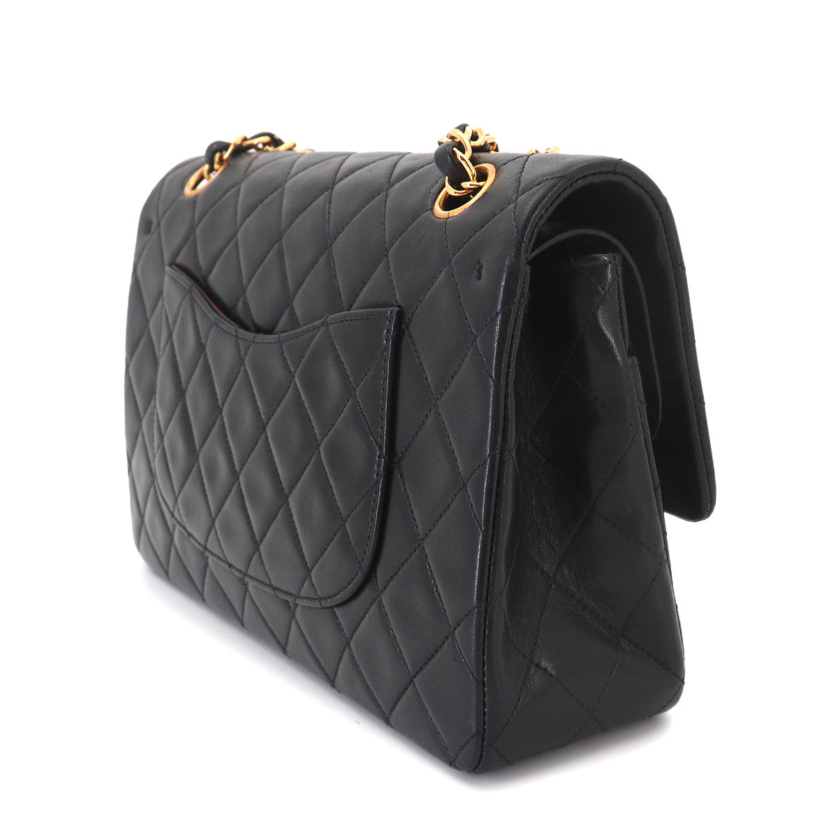 Matelasse 25 Chain Shoulder Bag Leather Black A01112 Vintage