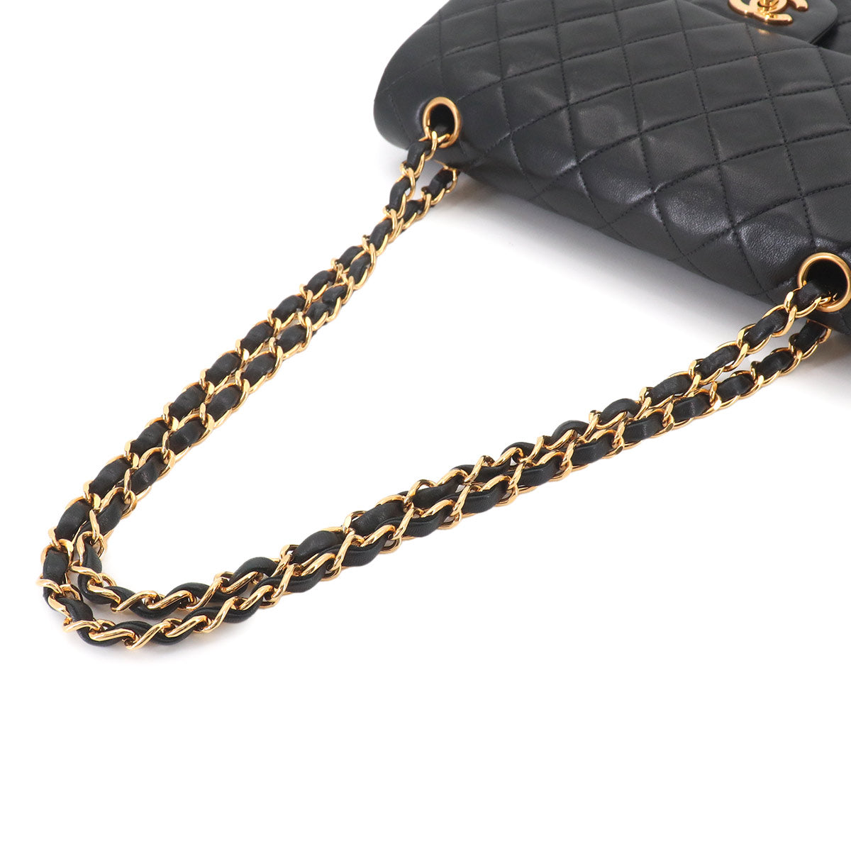 Matelasse 25 Chain Shoulder Bag Leather Black A01112 Vintage