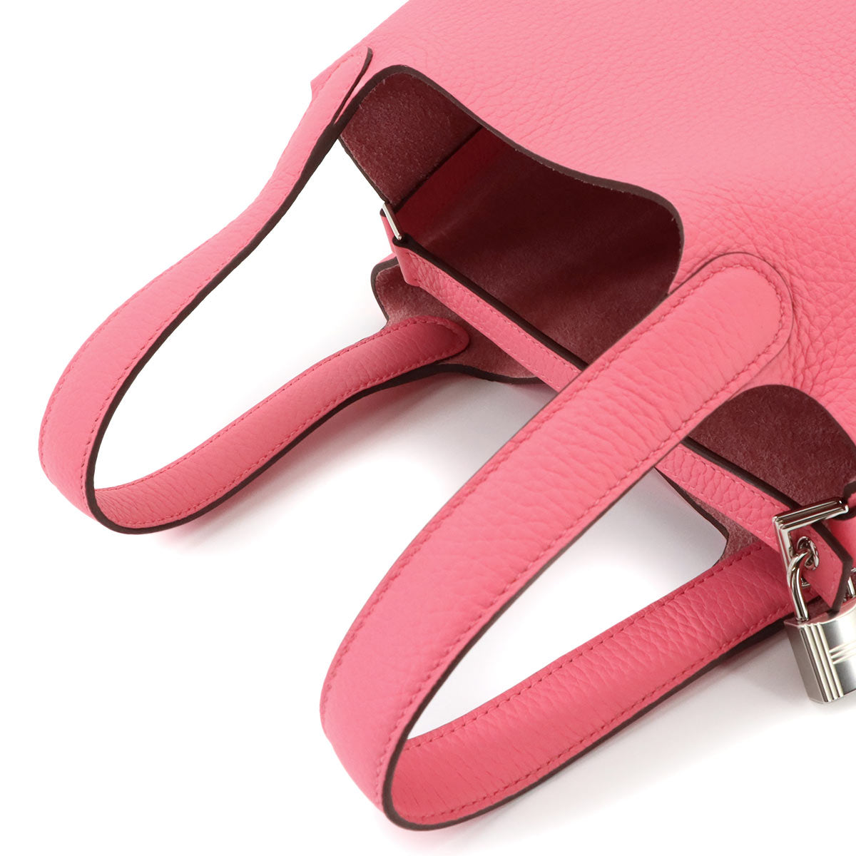 Picotin Lock PM Hand Bag Taurillon Clemence Rose Azalee