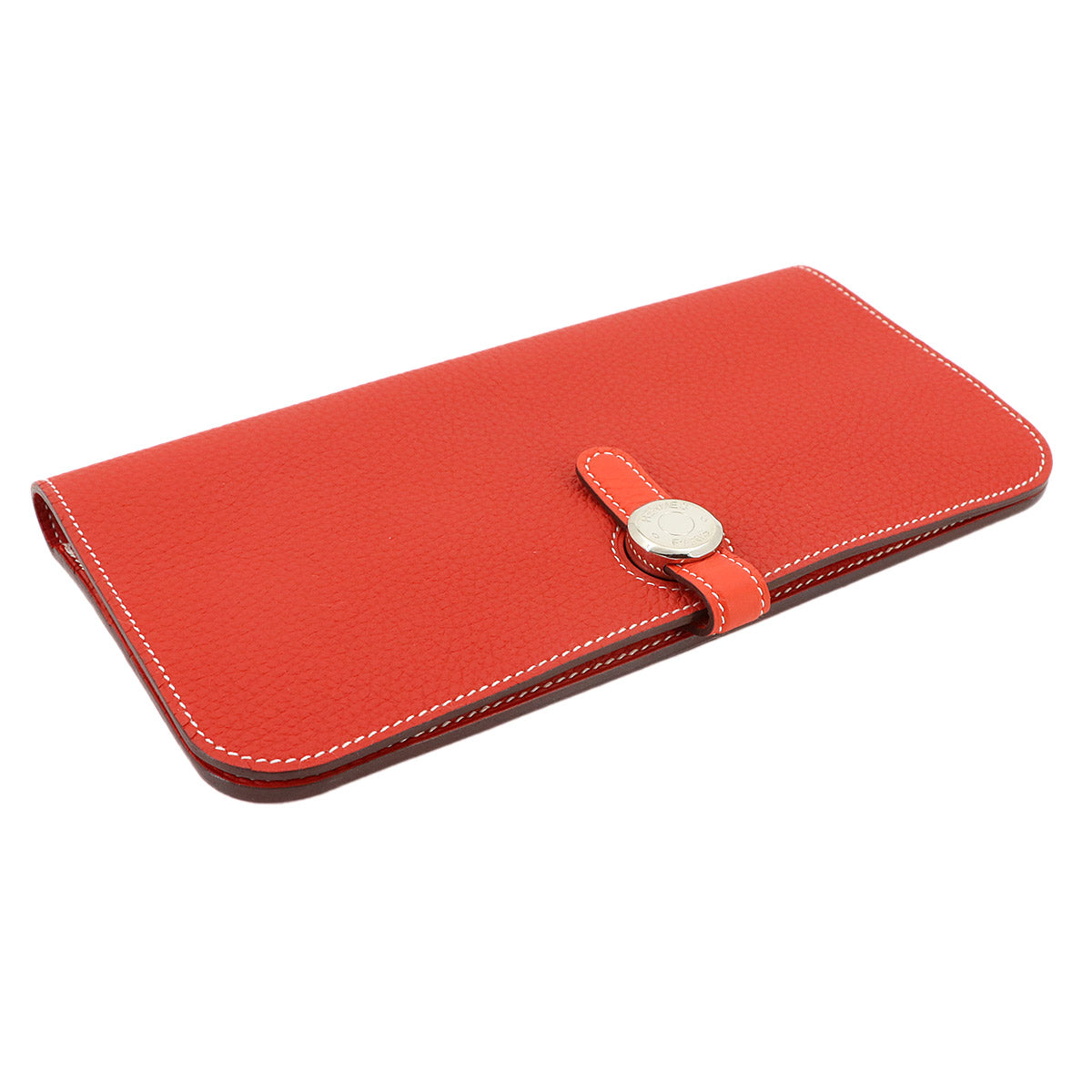Dogon Long Wallet Togo Geranium Capucine Purse