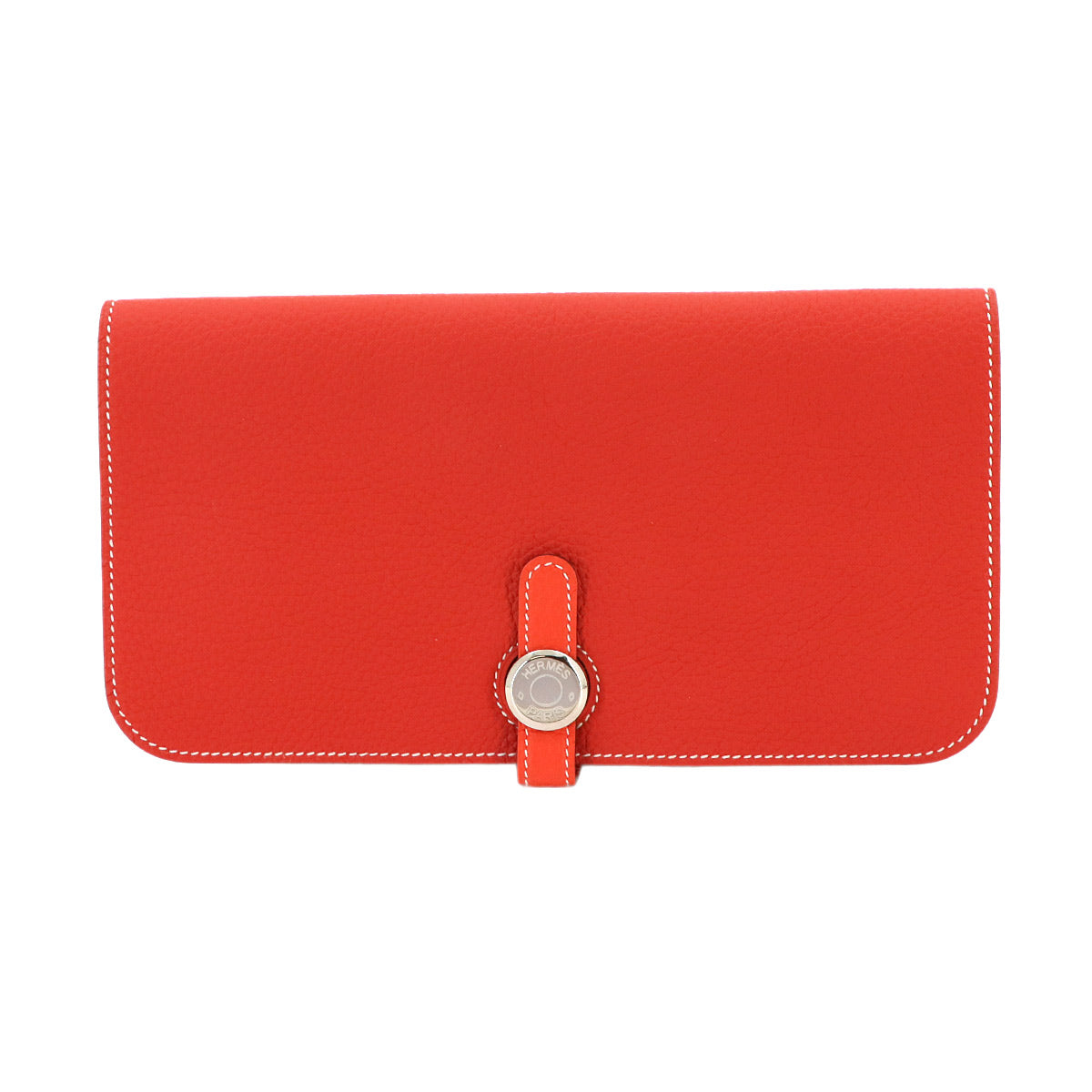 Dogon Long Wallet Togo Geranium Capucine Purse