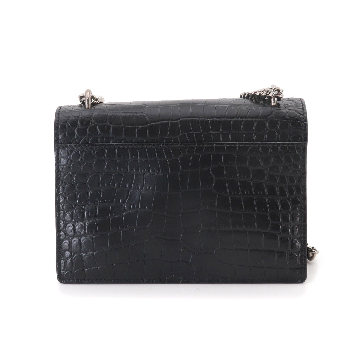 Sunset Mini Chain Wallet Leather Black 452157