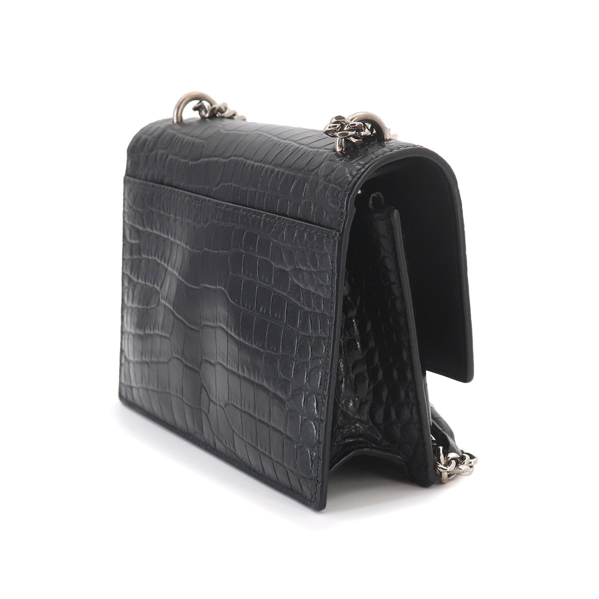 Sunset Mini Chain Wallet Leather Black 452157