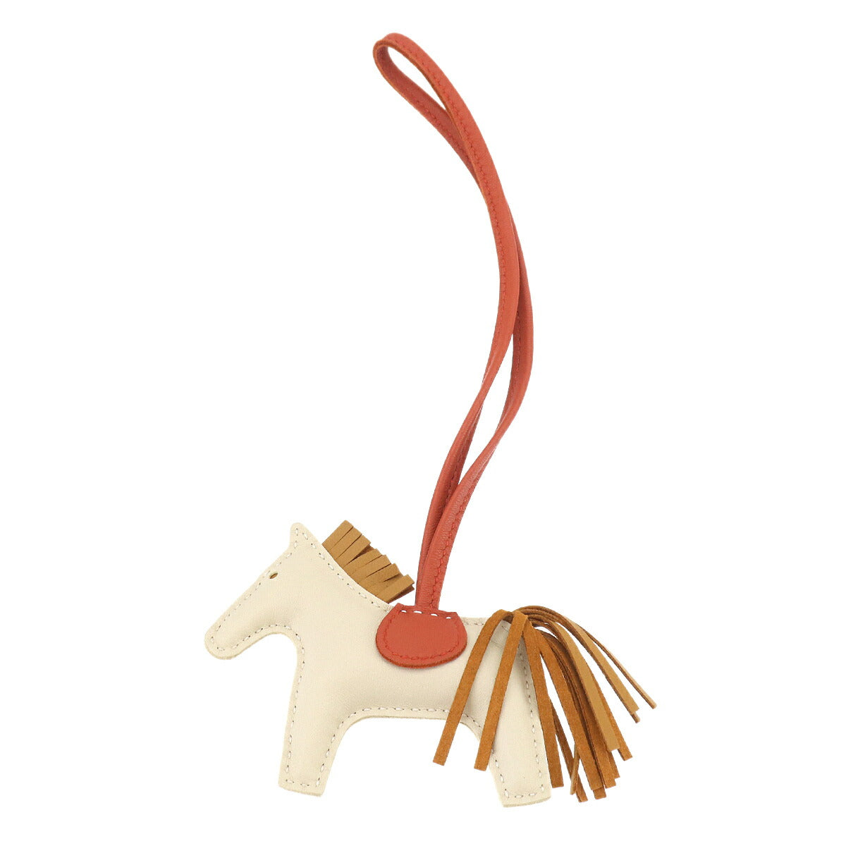 Rodeo PM Bag Charm Agneau Milo Craie Sesami Cornelian