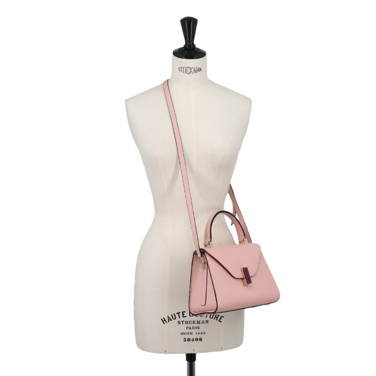 Mini Iside 2way Hand Shoulder Bag Leather Pink