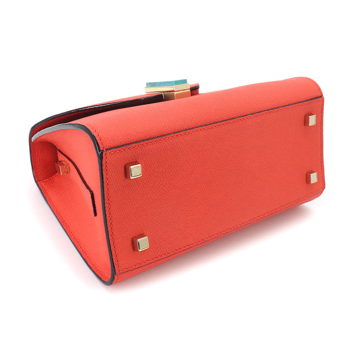 Mini Iside 2way Hand Shoulder Bag Leather Red