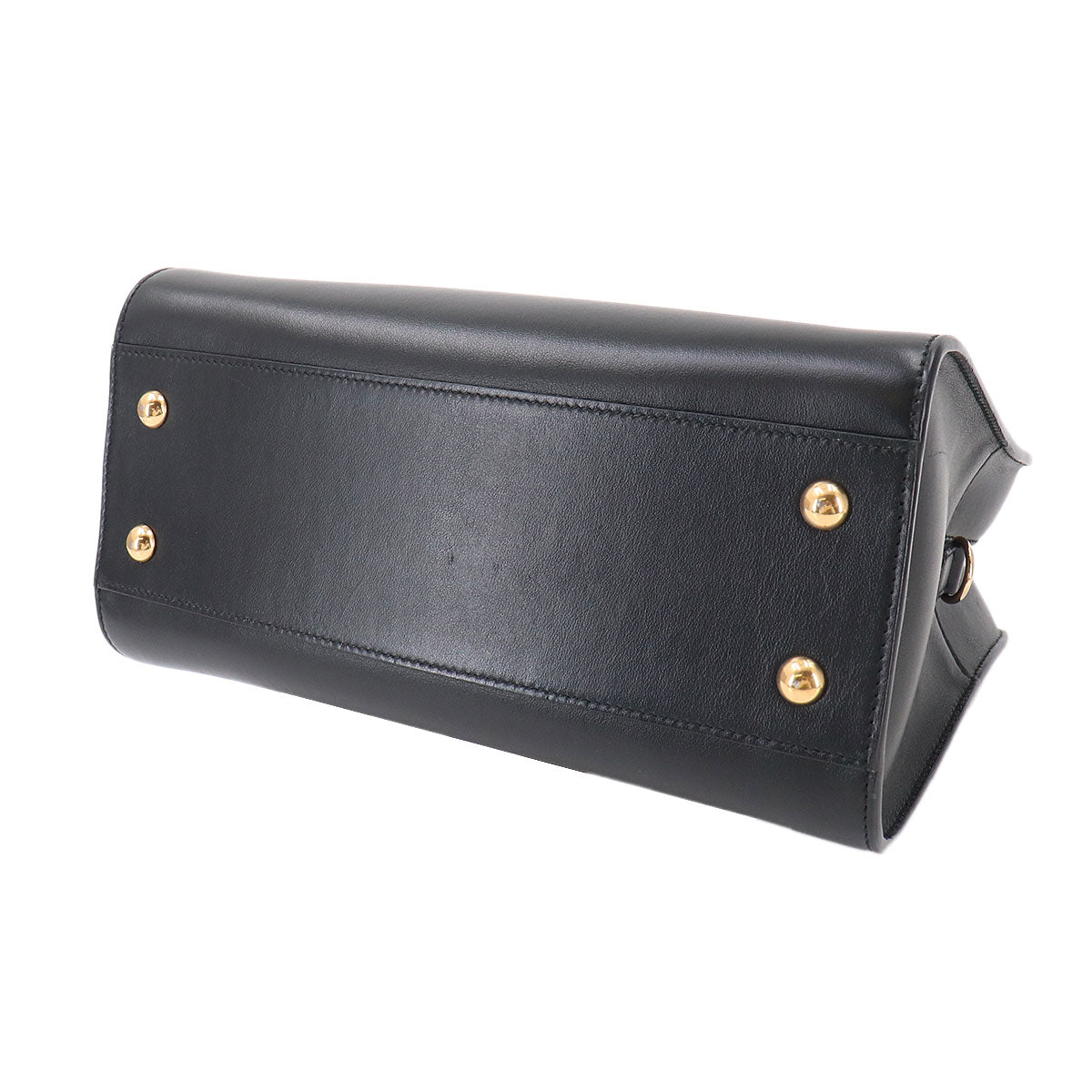 Baby Cabas Hand Shoulder Bag Leather Black 568853