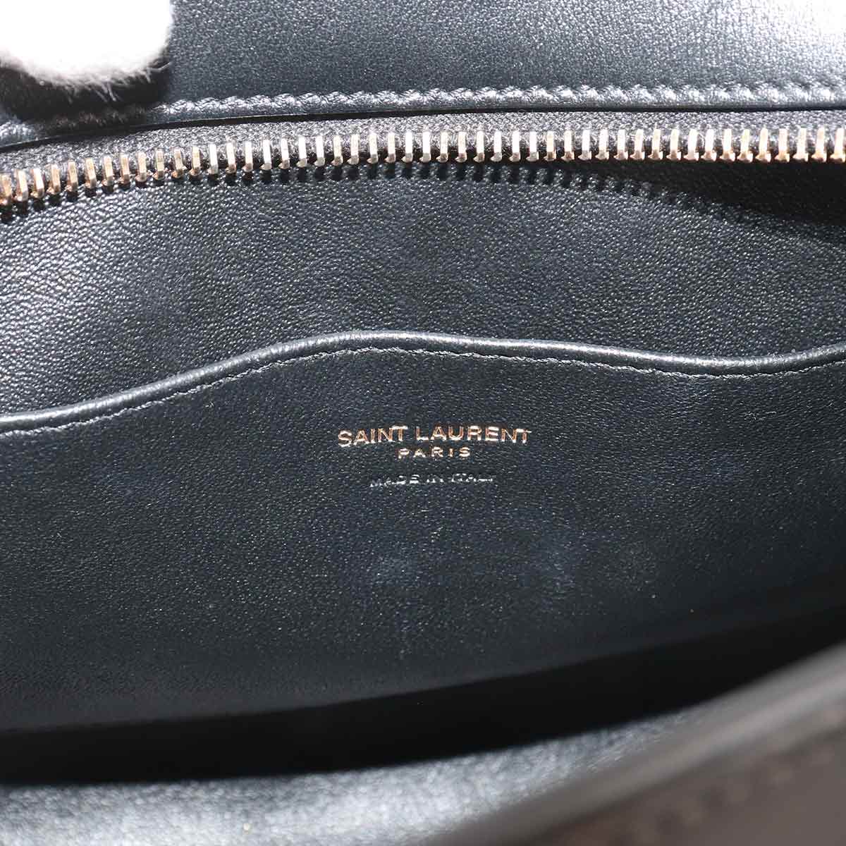 Baby Cabas Hand Shoulder Bag Leather Black 568853