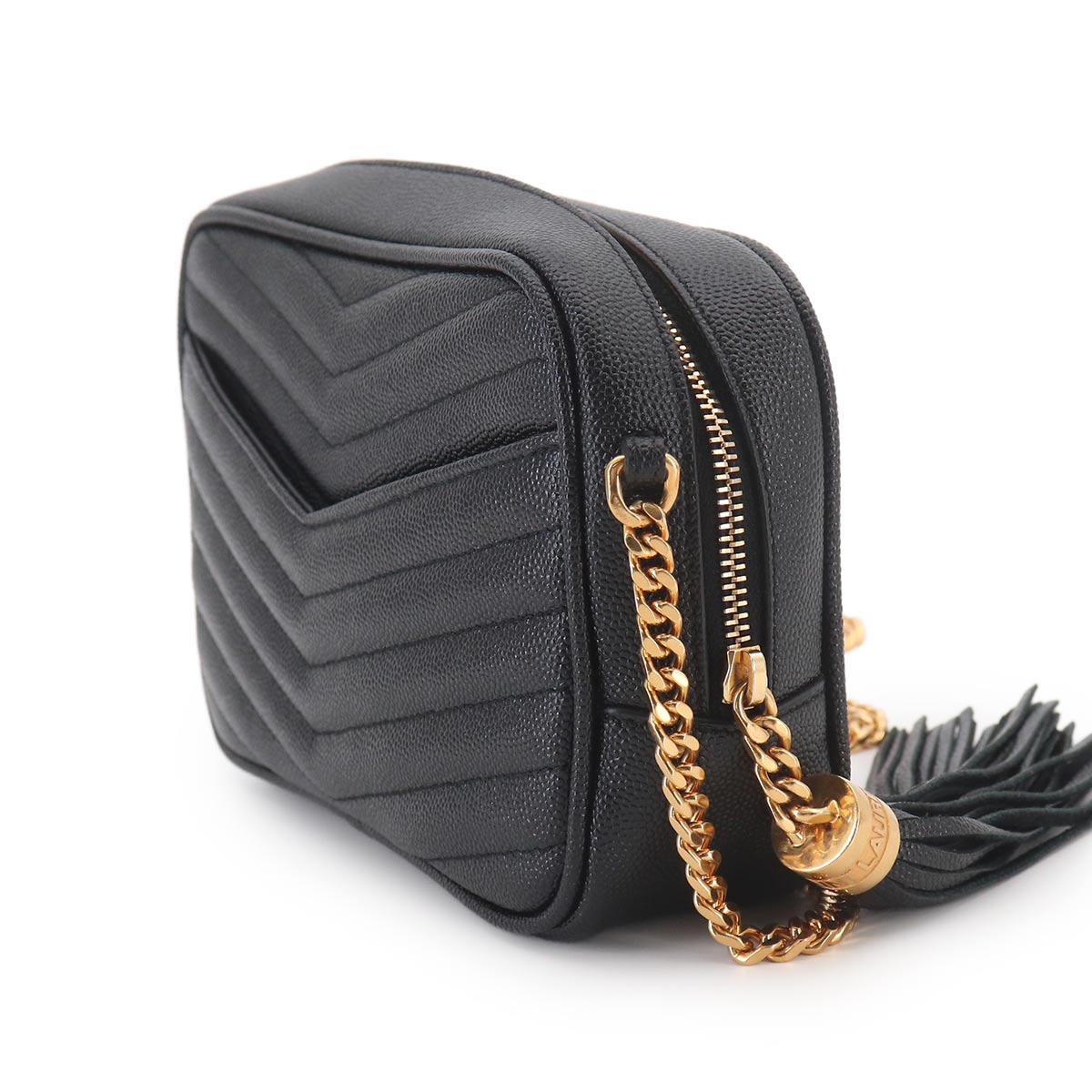 Lou Mini Chain Shoulder Bag Leather Black 612579