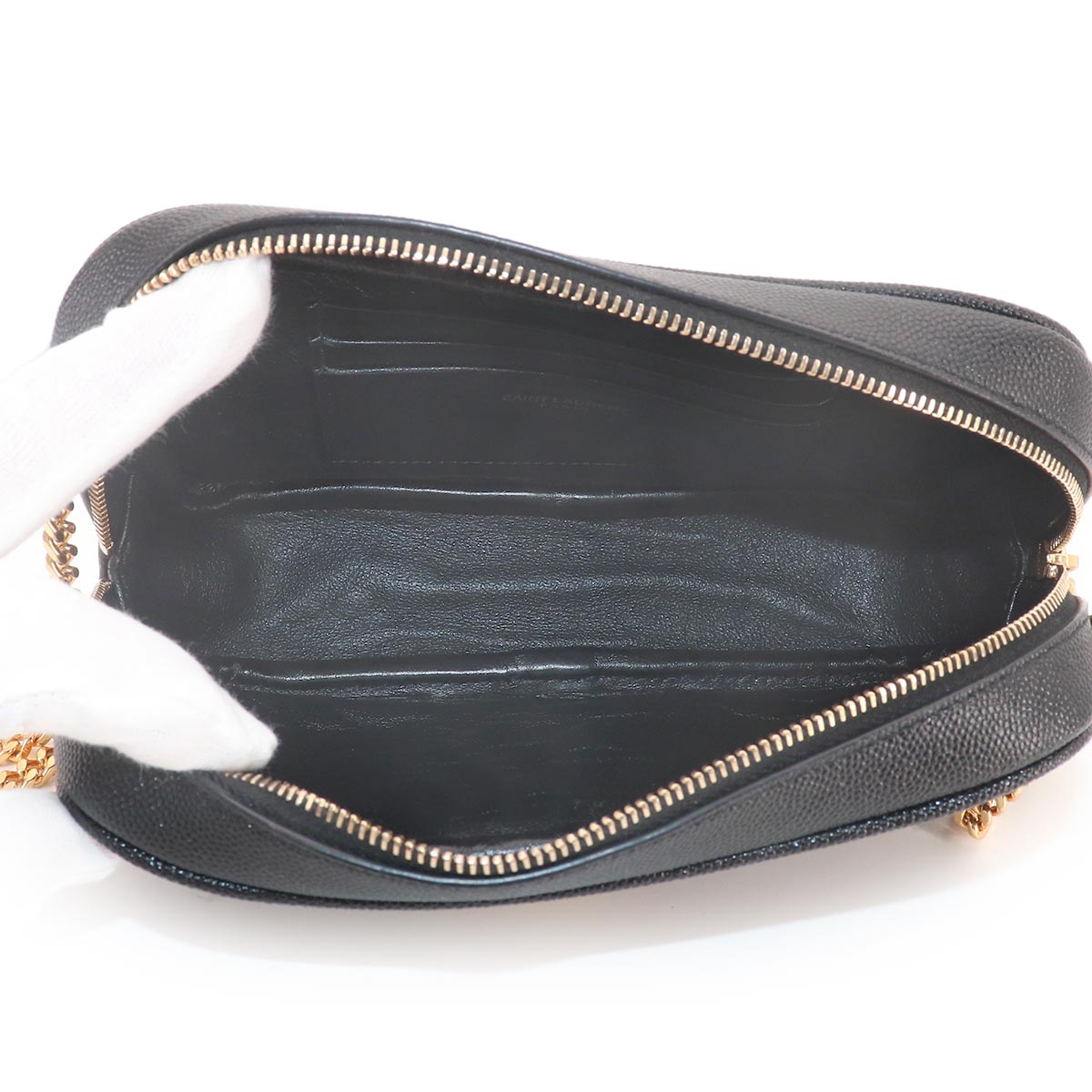 Lou Mini Chain Shoulder Bag Leather Black 612579