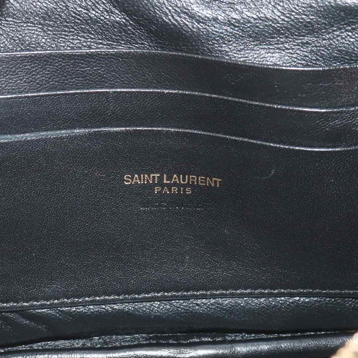 Lou Mini Chain Shoulder Bag Leather Black 612579