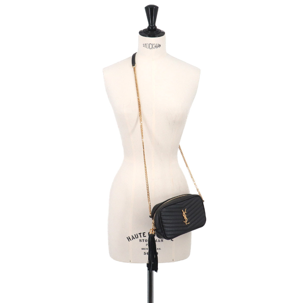 Lou Mini Chain Shoulder Bag Leather Black 612579