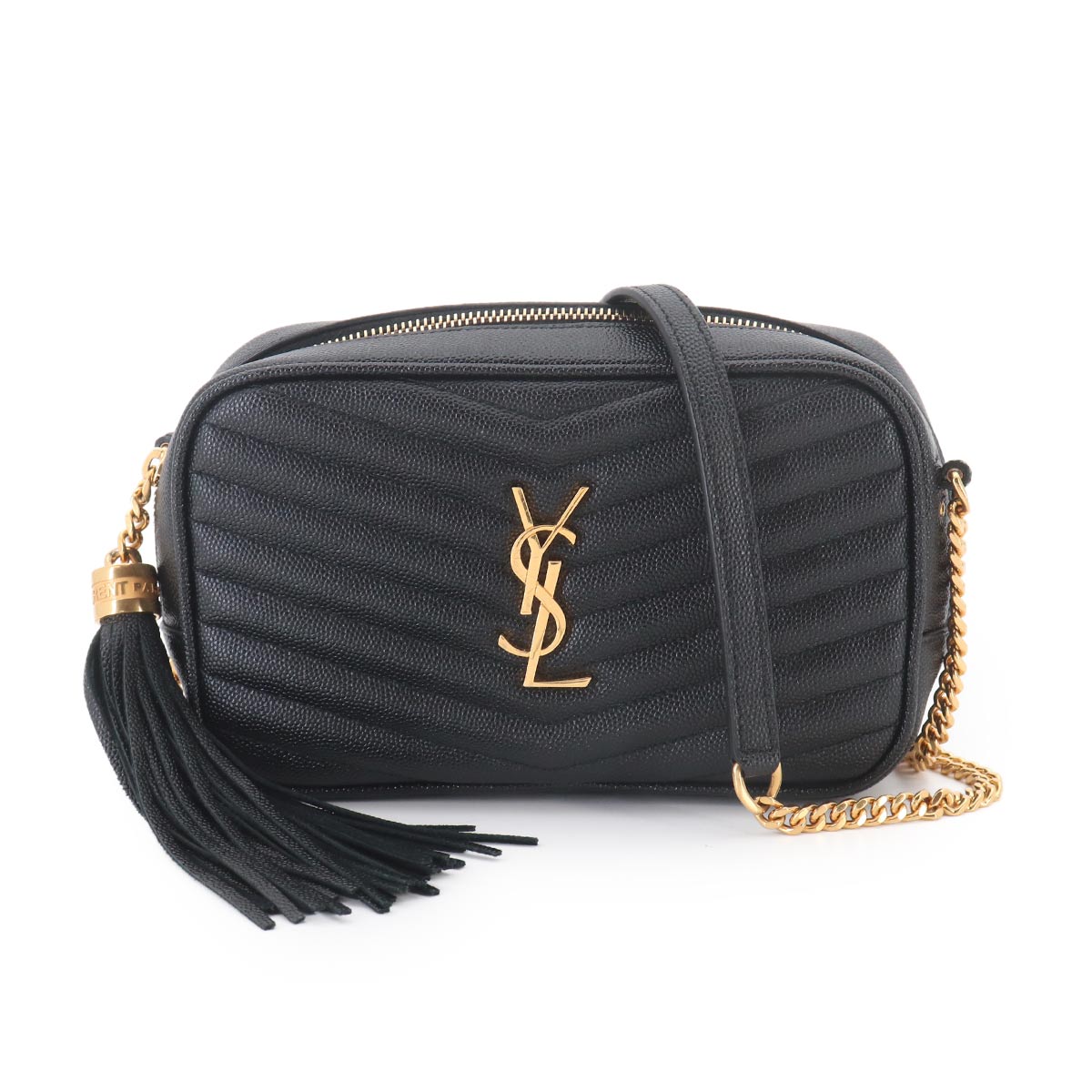 Lou Mini Chain Shoulder Bag Leather Black 612579