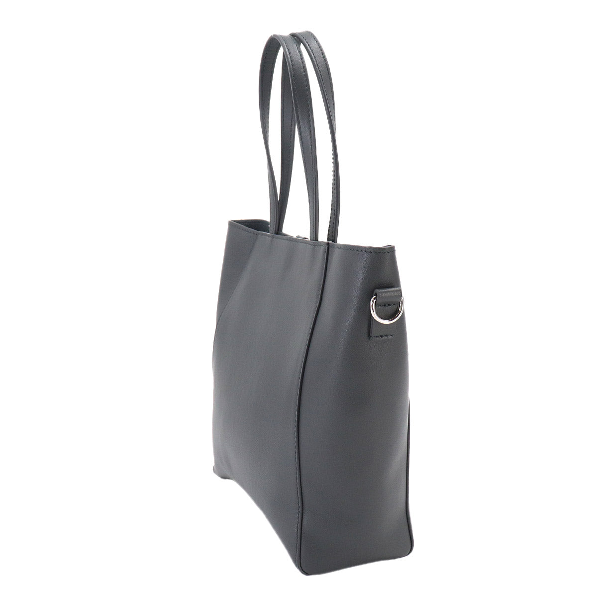 Hourglass Soft Small Tote Shoulder Bag Leather Gray 810415