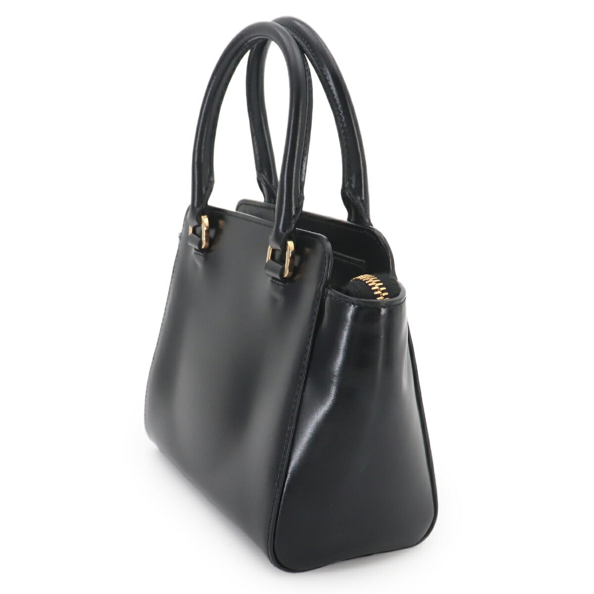 2way Hand Shoulder Bag Leather Nero Black 1BA380 Purse