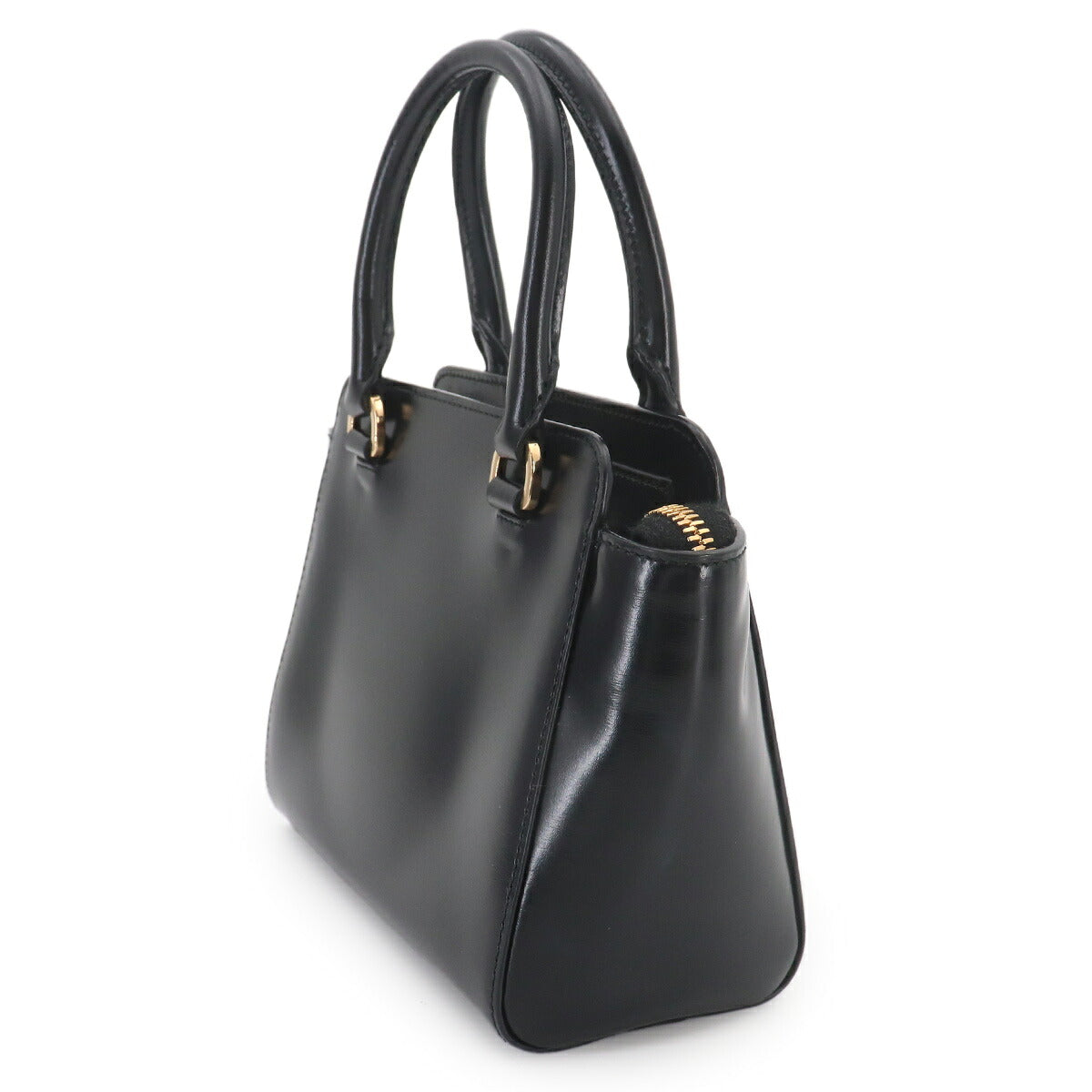 2way Hand Shoulder Bag Leather Nero Black 1BA380 Purse