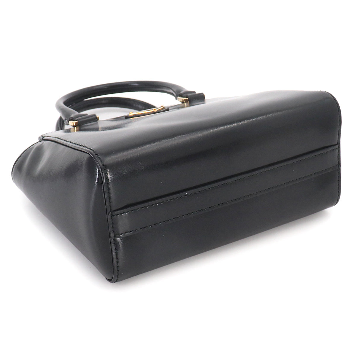2way Hand Shoulder Bag Leather Nero Black 1BA380 Purse