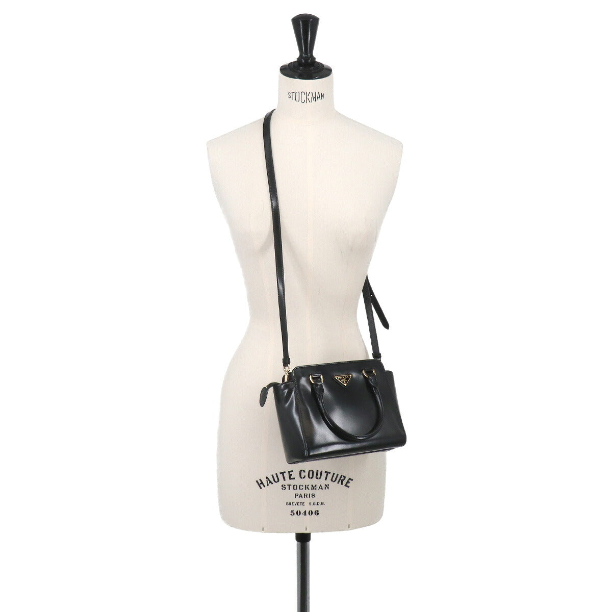 2way Hand Shoulder Bag Leather Nero Black 1BA380 Purse