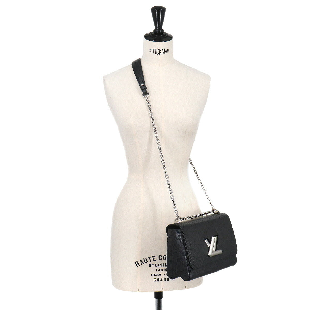 Epi Twist MM Chain Shoulder Bag Leather Noir M50282 Purse