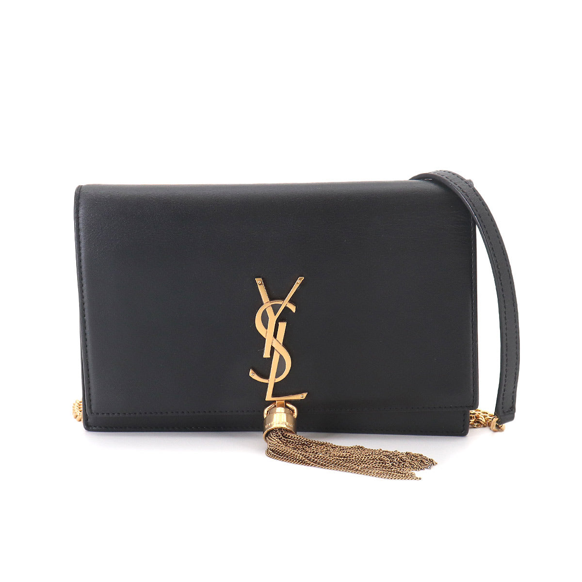 Kate Chain Long Wallet Leather Balck 452159