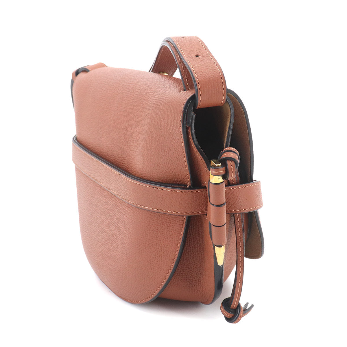 Gate Bag Small Shoulder Bag Leather Tan Brown Purse