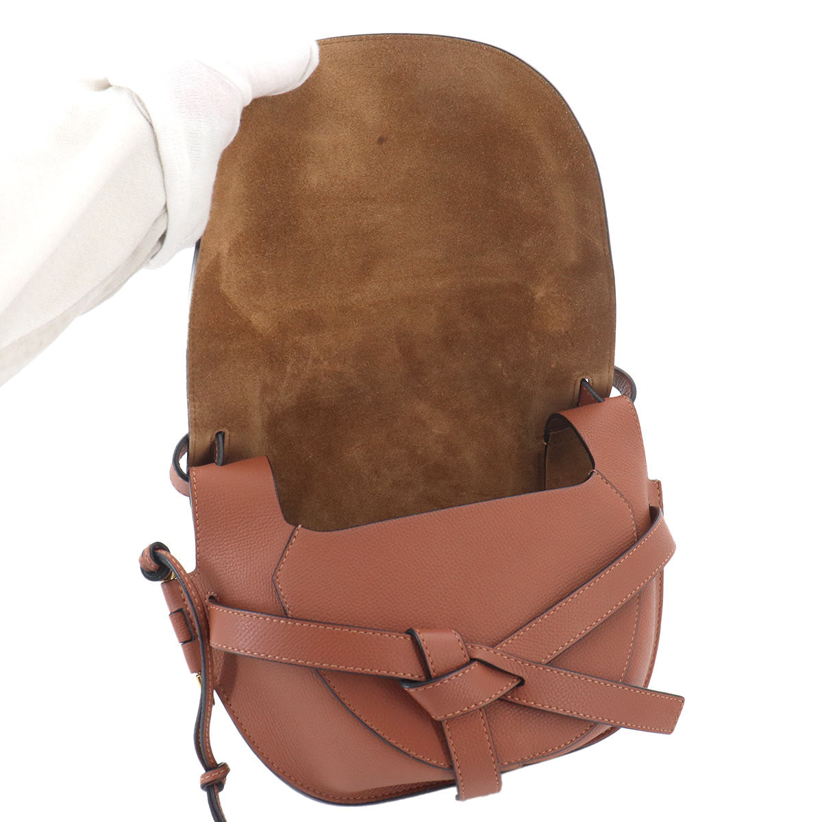 Gate Bag Small Shoulder Bag Leather Tan Brown Purse