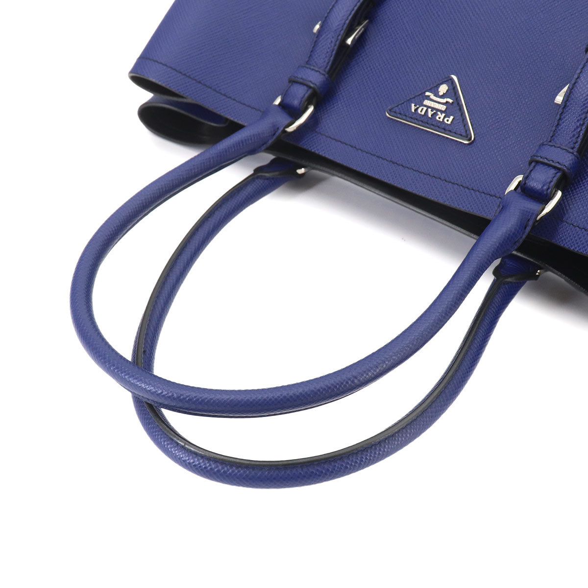 Tote Shoulder Bag Saffiano Leather Blue BN2820 Purse
