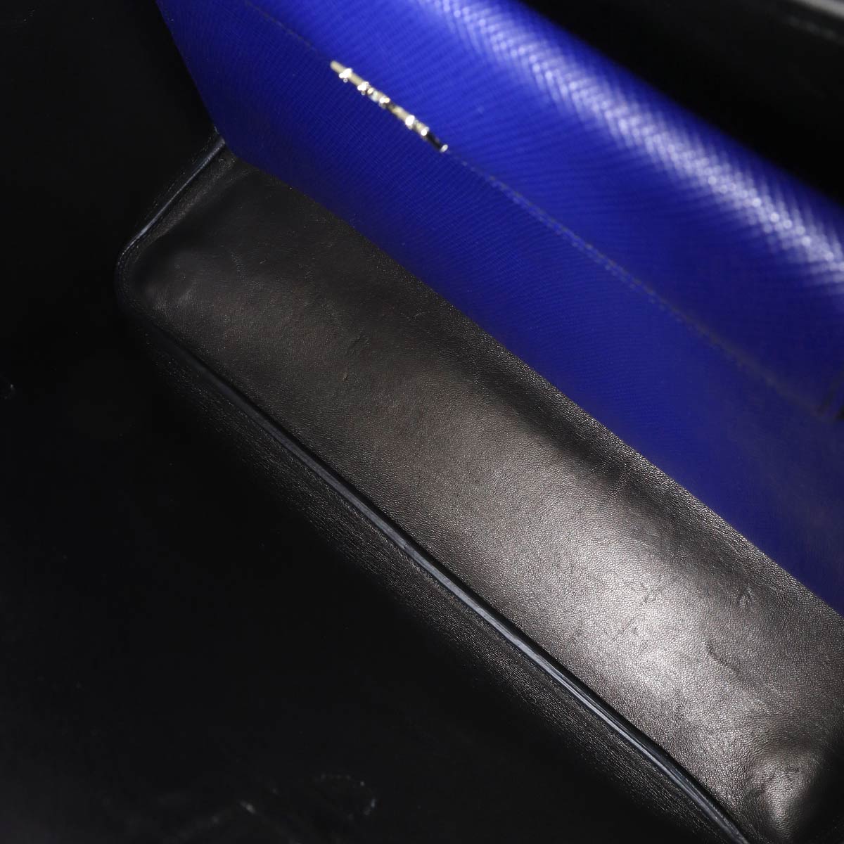 Tote Shoulder Bag Saffiano Leather Blue BN2820 Purse